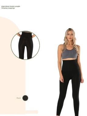 High-Waist Ankle-Length Leggings / Legging gainant taille haute, cheville - EU